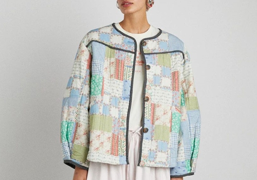 [DAMSON MADDER]MACY QUILTED JACKET _PATCHWORK FLORAL