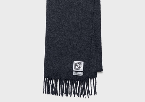 [TOTEME]Classic wool scarf_GREY