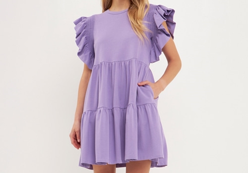 [ENGLISH FACTORY]Ruffled Mini Dress_PURPLE