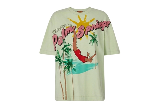 [KITRI]Gia Mint Green Palm Springs Print Oversized Tshirt