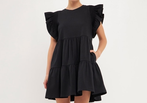 [ENGLISH FACTORY]Ruffled Mini Dress_BLACK