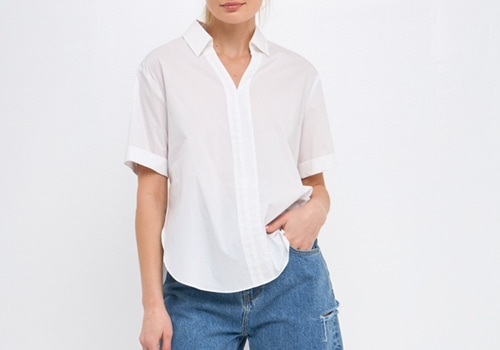 [ENGLISH FACTORY]Side Slit Long Shirt