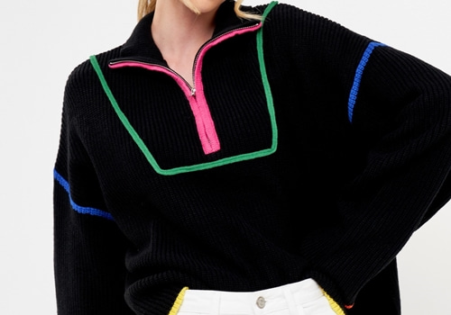 [ENGLISH FACTORY]Color Accent Collared Sweater