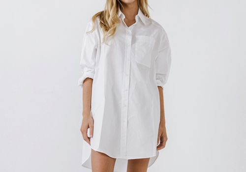 [ENGLISH FACTORY]Classic Collared Dress Shirt_WHITE