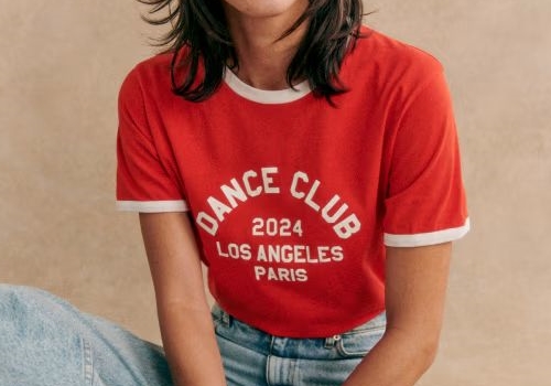 [Sezane]DANCE CLUB T-SHIRT_RED