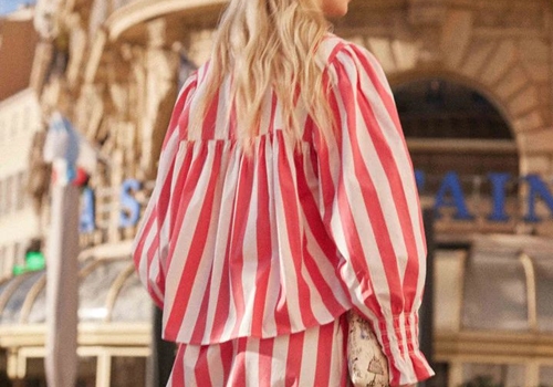 [BALZAC PARIS]  Ophelie pink striped blouse
