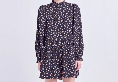 [ENGLISH FACTORY] FLORAL TIERED MINI DRESS